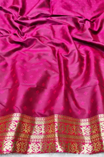 Dark blue zari woven banarasi silk traditional saree with blouse piece