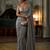 Grey georgette embroidered  with sequins work