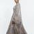 Off white rakhi special georgette anarkali gown set with digital print & pearl work