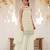 Ivory chinon embroidered salwar suit with chinon silk dupatta