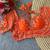 Orange navratri special italian silkblend mumtaz blouse with real multi mirror work