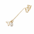 Mermaid tail pearl pendant necklace, gold-tone chain