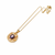 Purple freshwater pearl pendant necklace with gold-tone chain
