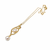 Double pearl pendant necklace with gold-tone chain