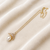 Pearl pendant necklace with crystal crown, gold chain