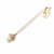 Pearl pendant necklace with crystal crown, gold chain
