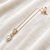 Freshwater pearl drop pendant necklace with gold-tone chain