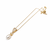 Freshwater pearl drop pendant necklace with gold-tone chain