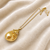 Golden south sea baroque pearl pendant necklace with gold chain