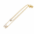 Layered gold chain necklace with pearl and crystal flower