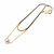 Layered pearl pendant necklace with black cord and gold chain