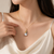 Baroque pearl pendant necklace with gold-tone chain