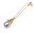 Baroque pearl pendant necklace with gold-tone chain