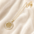 Tree of life round pendant necklace with mother of pearl