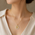 Tree of life round pendant necklace with mother of pearl
