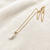 Pearl pendant necklace with gold-tone chain, white