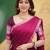 Women's New Stylish Elegant Wine and Pink silk blend Half Saree for Women