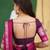 Women's New Stylish Elegant Wine and Pink silk blend Half Saree for Women
