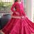 Rani Pink Cotton Gota Patti Peplum Top with Flared Tiered Sharara Suit