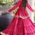 Rani Pink Cotton Gota Patti Peplum Top with Flared Tiered Sharara Suit