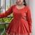 Orange Cotton Gota Patti Peplum Top with Flared Tiered Sharara Suit