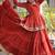 Orange Cotton Gota Patti Peplum Top with Flared Tiered Sharara Suit