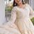 Off-White Cream Cotton Gota Patti Peplum Top with Flared Tiered Sharara Suit
