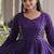 Purple Cora Cotton Gota-Patti & Lace work Peplum Blouse With Flared Lehenga