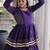 Purple Cora Cotton Gota-Patti & Lace work Peplum Blouse With Flared Lehenga