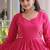 Pink Cora Cotton Gota-Patti & Lace work Peplum Blouse With Flared Lehenga