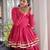 Pink Cora Cotton Gota-Patti & Lace work Peplum Blouse With Flared Lehenga
