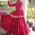 Pink Cora Cotton Gota-Patti & Lace work Peplum Blouse With Flared Lehenga