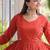 Rust Cora Cotton Gota-Patti & Lace work Peplum Blouse With Flared Lehenga