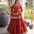 Rust Cora Cotton Gota-Patti & Lace work Peplum Blouse With Flared Lehenga