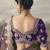 Shaded purple heavy designer border with designer blouse wedding wear saree