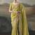 Light pear designer border with designer blouse wedding wear saree