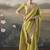 Light pear designer border with designer blouse wedding wear saree