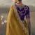 Mustard designer border with designer blouse wedding wear saree