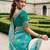  sky blue multi thread work  viscose saree with unstitched blouse