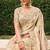  off white resham & zari embroidery  viscose saree with unstitched blouse
