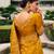 mustard multi work  viscose saree with unstitched blouse