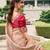  chiku multi thread work  viscose saree with unstitched blouse