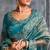 Kanjivaram sky blue multi work tissue silk saree with unstitched blouse