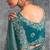 Kanjivaram sky blue multi work tissue silk saree with unstitched blouse