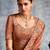  chocklate resham & zari embroidery nylon zari satin silk saree with unstitched blouse