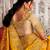 Soft silk mustard shaded resham & zari embroidery  viscose tissue saree with unstitched blouse
