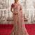 Floral onion pink multi thread work  viscose tissue saree with unstitched blouse