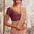 Floral onion pink multi thread work  viscose tissue saree with unstitched blouse