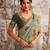 Embellished light green resham & zari embroidery  viscose tissue saree with unstitched blouse