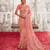 Ethnic pink multi work  viscose tissue saree with unstitched blouse